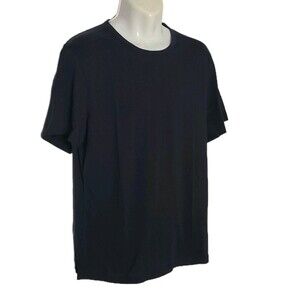 RUN ON CLOUDS Mens XL Black Short Sleeve Athletic T Shirt Top organic cotton NEW